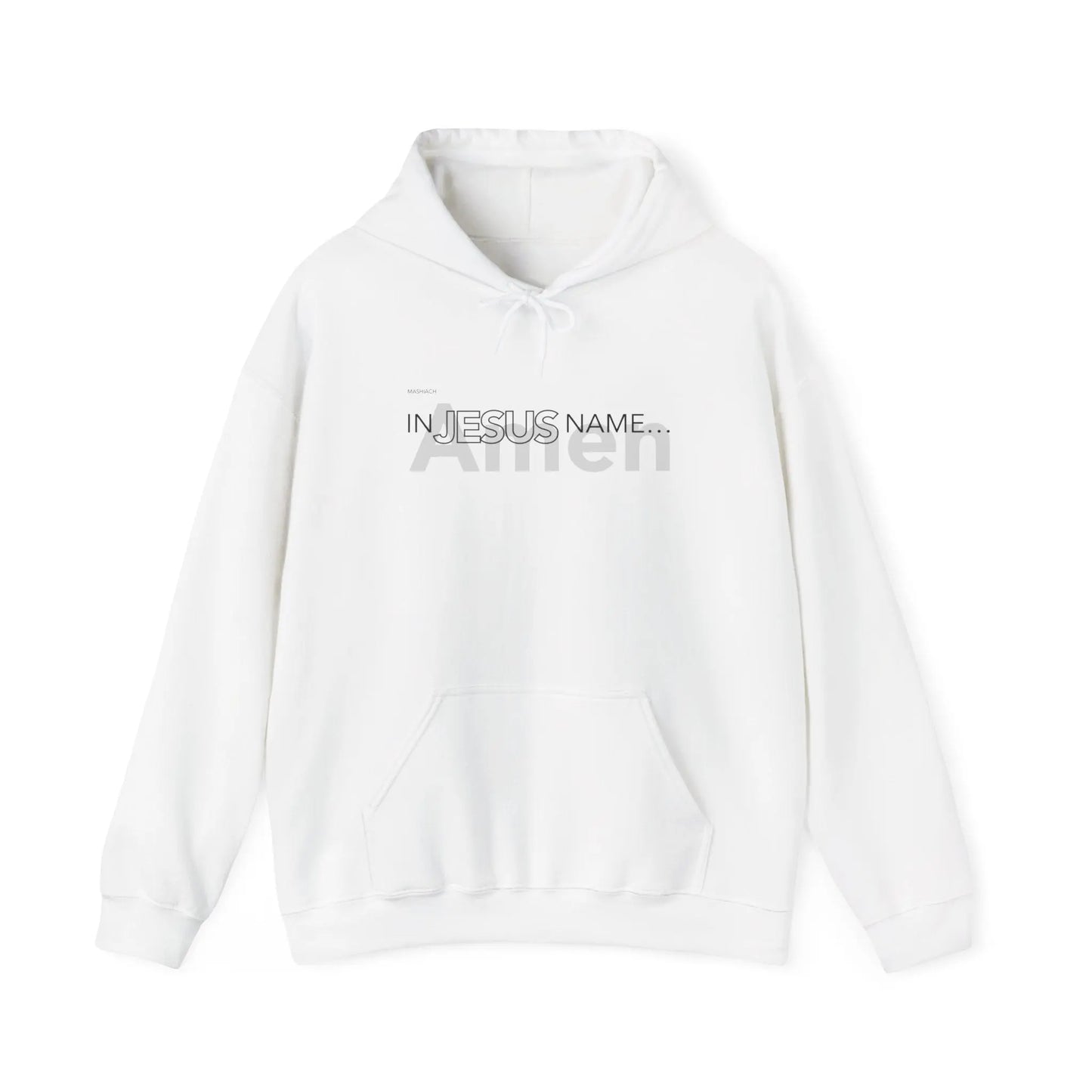 In Jesus Name Hoodie | White Printify