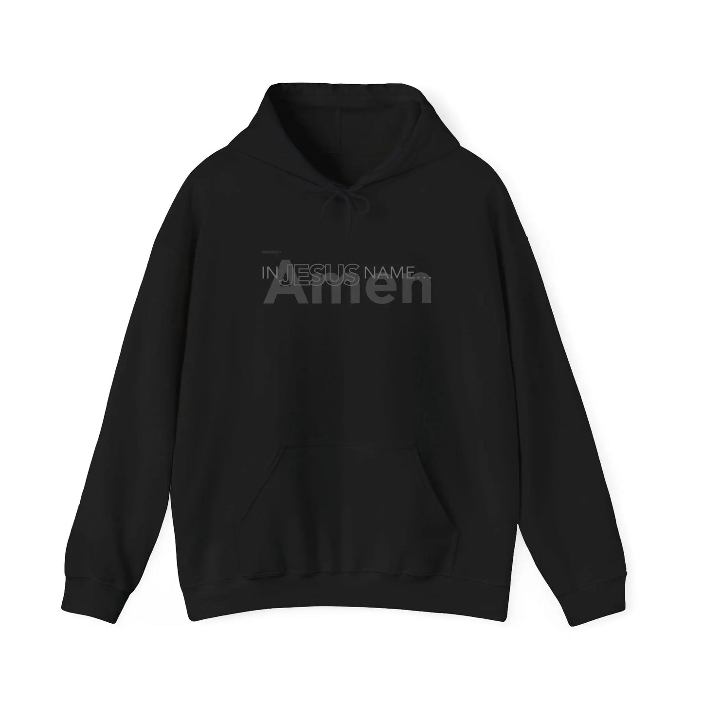 In Jesus Name Hoodie | Black Printify