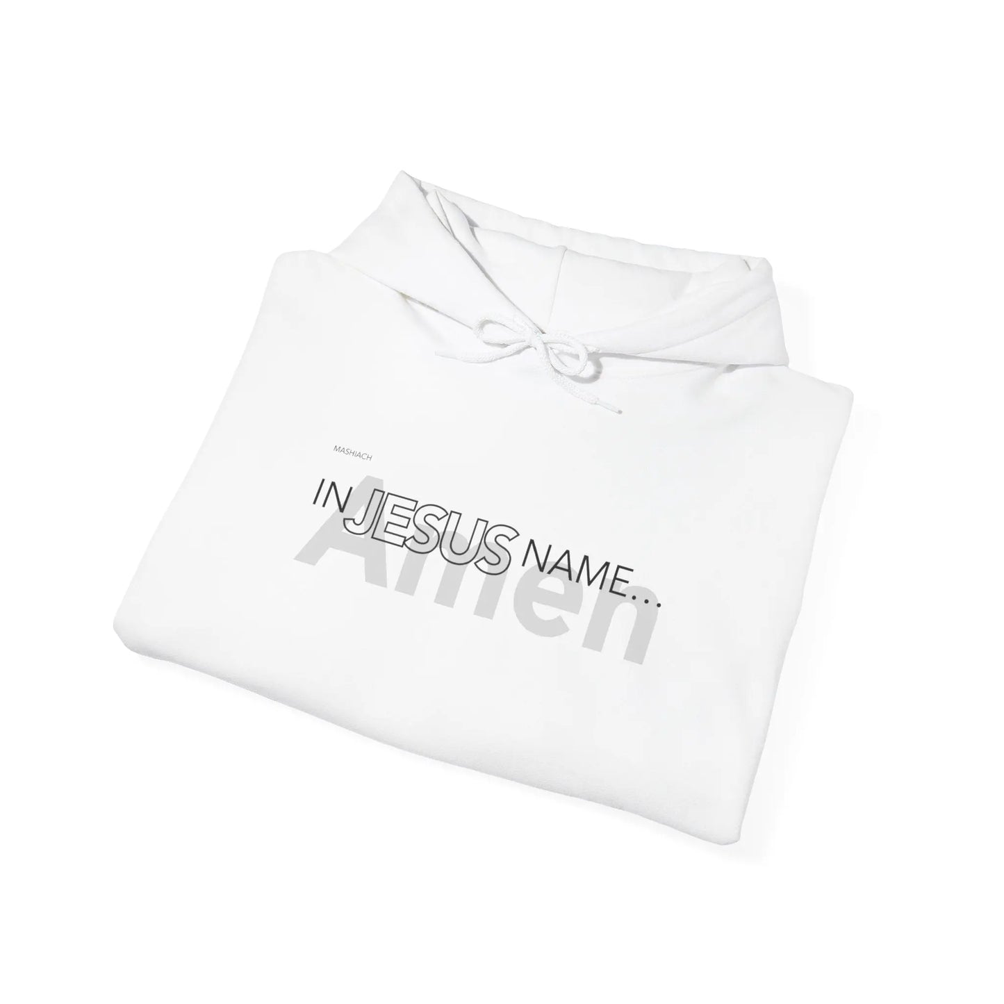 In Jesus Name Hoodie | White Printify