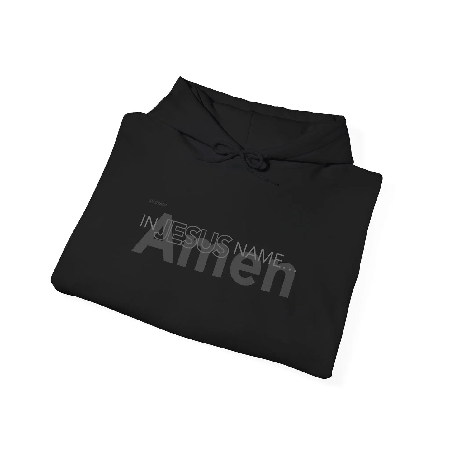 In Jesus Name Hoodie | Black Printify
