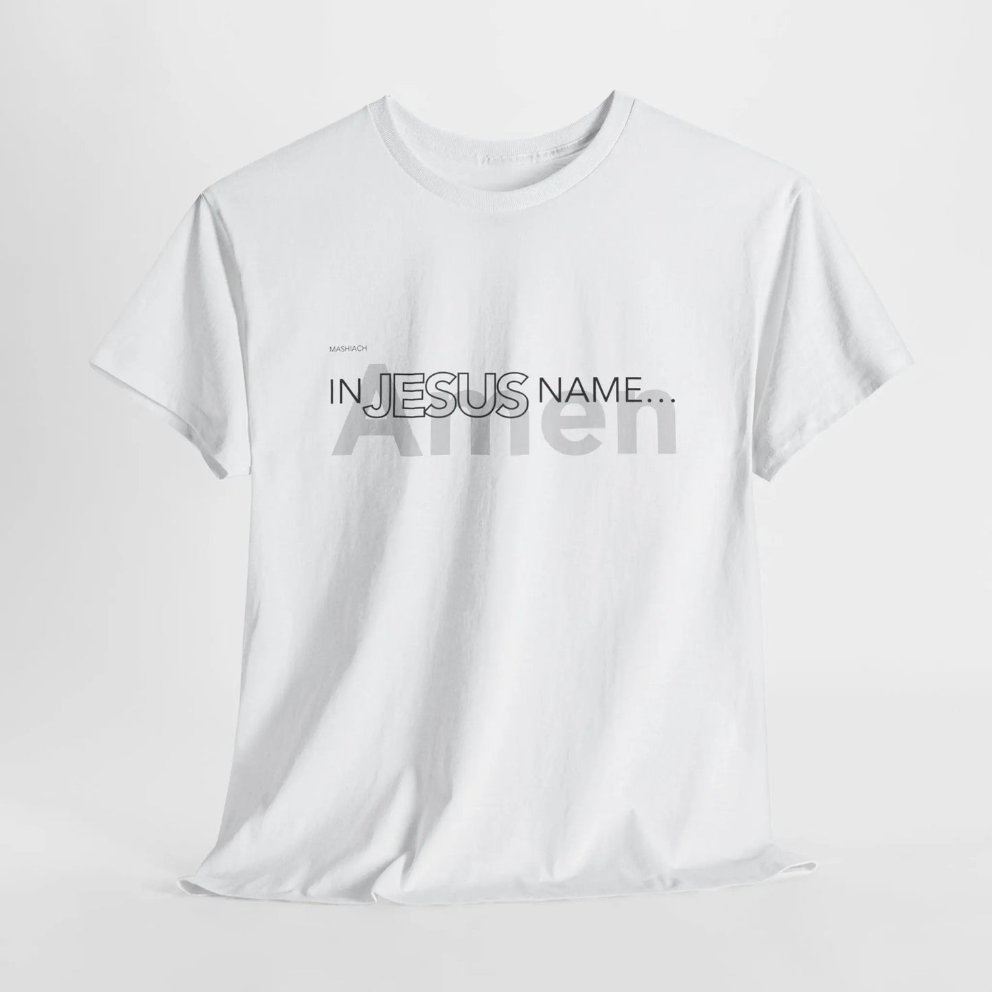 In Jesus Name T-shirt | White Printify