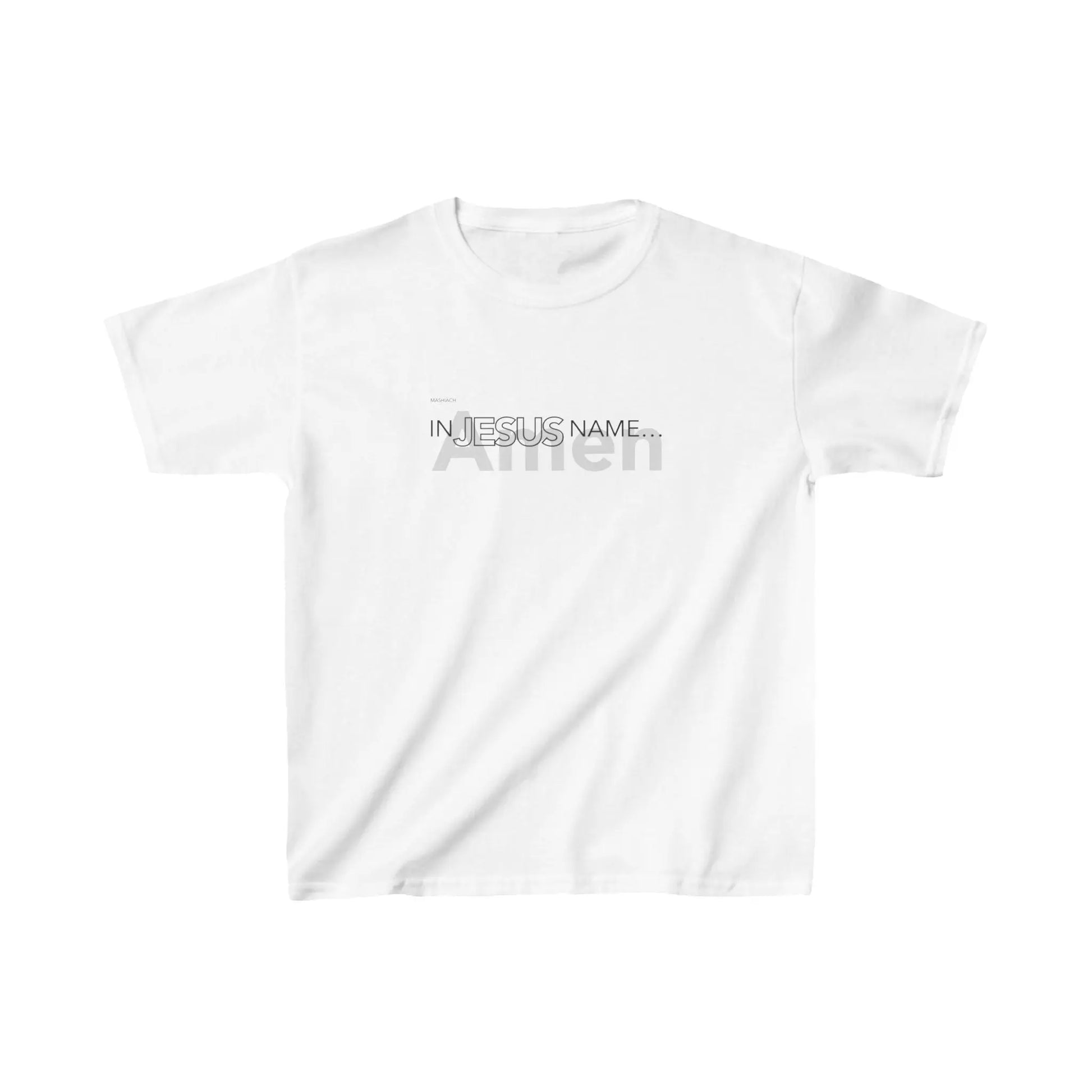 In Jesus Name Youth T-shirt | White Printify