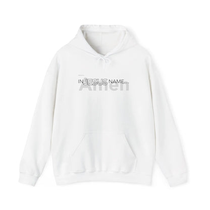 In Jesus Name Hoodie | White Printify