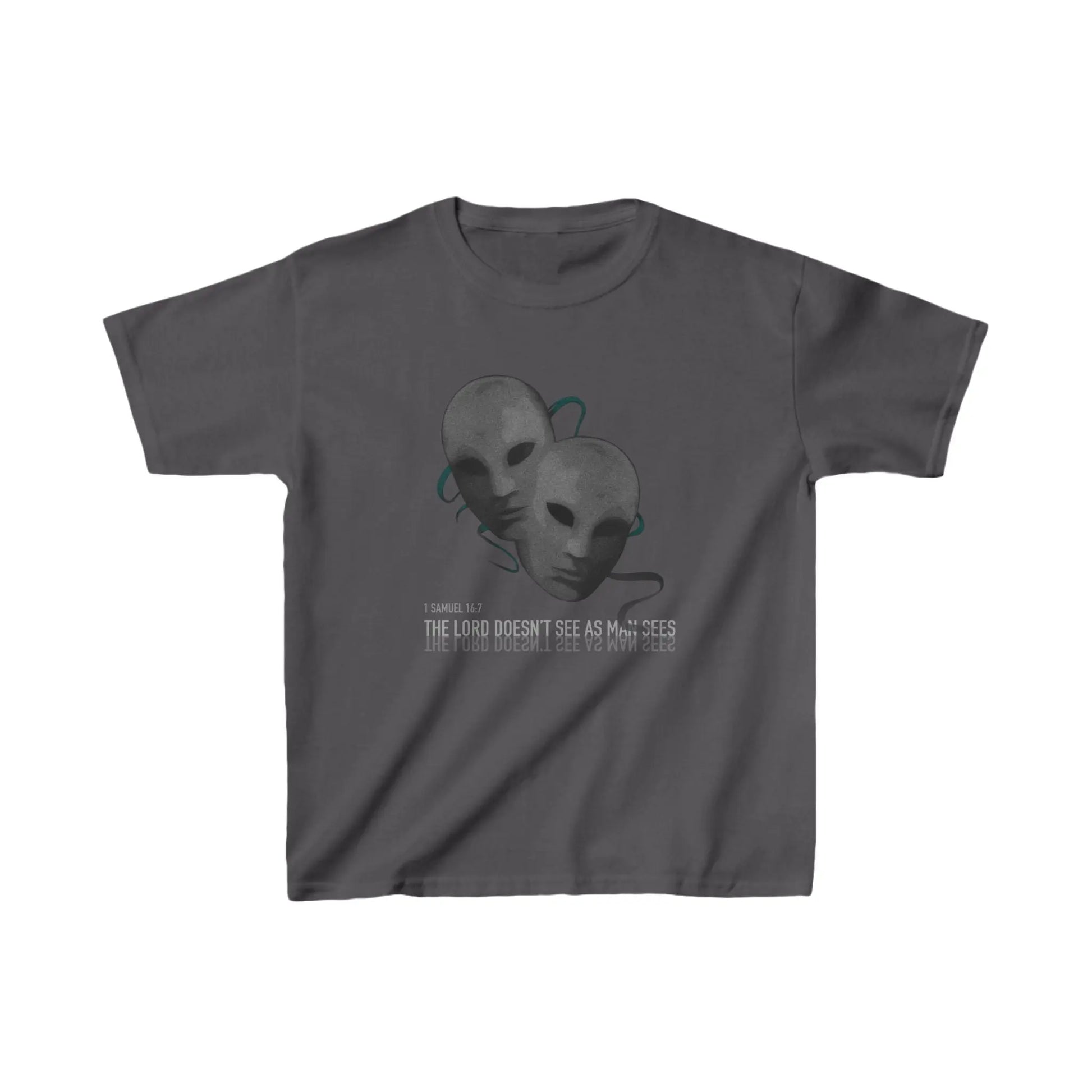 Masked Youth T-shirt | Charcoal Printify