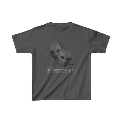 Masked Youth T-shirt | Charcoal Printify