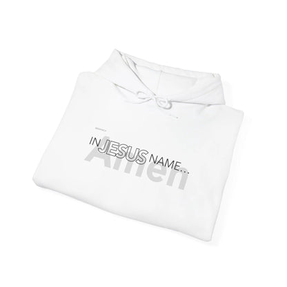 In Jesus Name Hoodie | White Printify