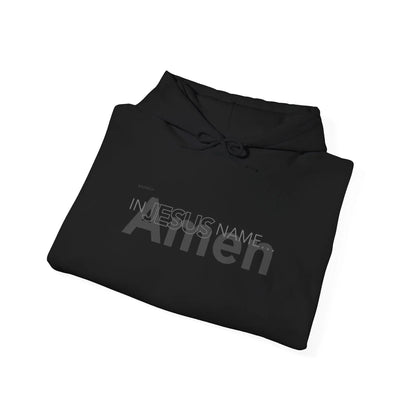 In Jesus Name Hoodie | Black Printify