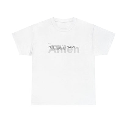 In Jesus Name T-shirt | White Printify